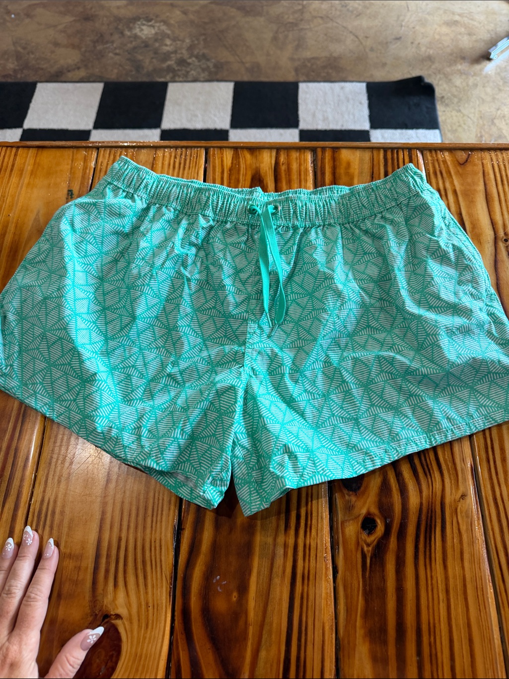Lauren James Mint Green Printed Drawstring Shorts